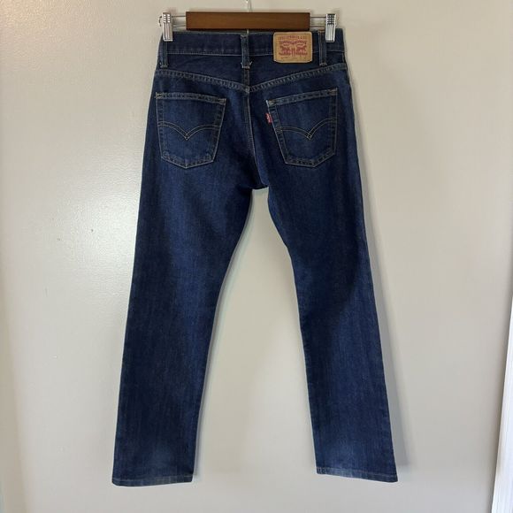 Levi’s 511 Slim Boys Jeans Dark Blue Denim Pants Sz 14 Regular 27x27 - Picture 5 of 6